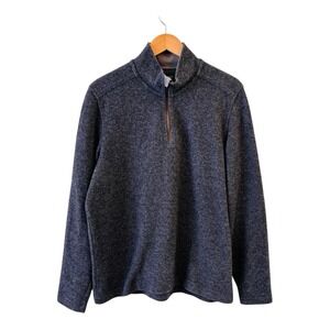 Toad & Co. Mens Gray Kennicott 1/4 Zip Wool Blend Sweater Pullover Outdoors Sz L